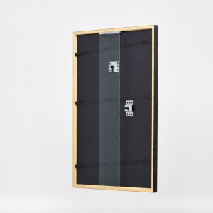 Efektní dřevěný rám profil 23 ořechově hnědý 25x60 cm antireflexní sklo