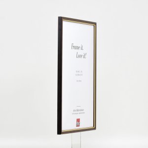Efektní dřevěný rám profil 23 ořechově hnědý 25x60 cm antireflexní sklo