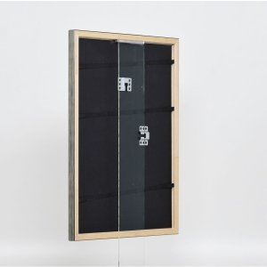 Efektní dřevěný rám profil 2070 normální sklo 25x60 cm stříbrný