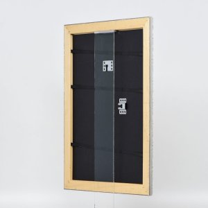 Efektní dřevěný rám profil 94 stříbrný 25x60 cm antireflexní sklo