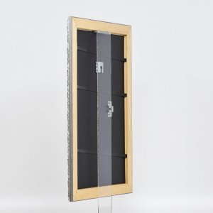 Efektní dřevěný rám profil 94 stříbrný 25x60 cm antireflexní sklo