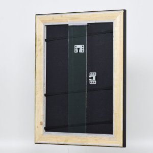 Efektní dřevěný rámový profil 95 černý 25x60 cm antireflexní sklo