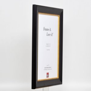 Efektní dřevěný rámový profil 95 černý 25x60 cm antireflexní sklo