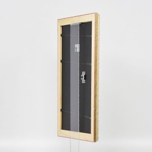 Efekt dřevěný barokní rám profil 37 antické stříbro 25x60 cm muzejní sklo