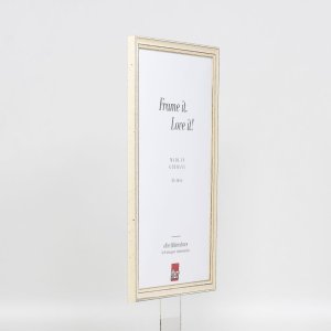 Efektní dřevěný rám profil 38 bílý 25x70 cm antireflexní sklo