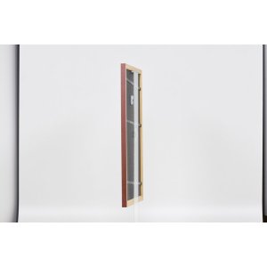 Efektní dřevěný rám profil 38 hnědý 25x70 cm muzejní sklo
