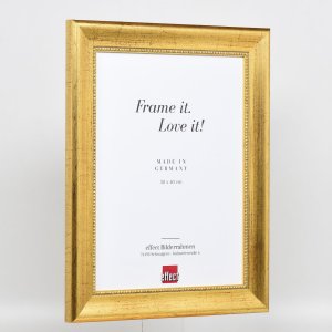 Efektní dřevěný rám profil 95 zlatý 25x70 cm antireflexní sklo