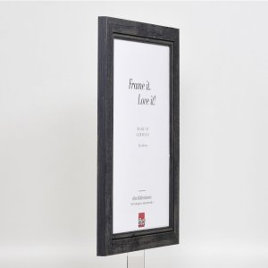 Efektní rám na obrazy z masivního dřeva 2240 černý 25x70 cm muzejní sklo