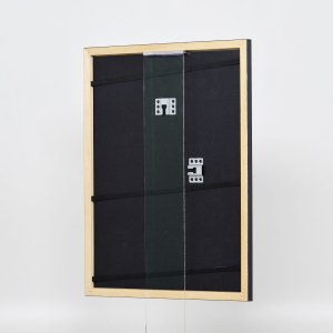 Efektní dřevěný rám profil 38 šedý 25x80 cm normální sklo