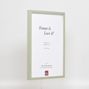Efektní dřevěný rám profil 35 zelený 25x80 cm normální sklo + distanční rámeček