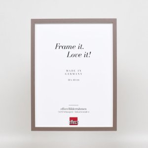 Efektní dřevěný rám profil 35 hnědý 25x80 cm normální sklo + distanční rámeček