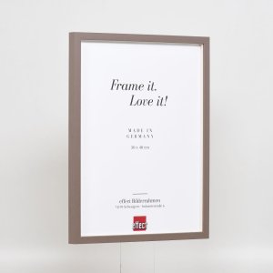 Efektní dřevěný rám profil 35 hnědý 25x80 cm normální sklo + distanční rámeček