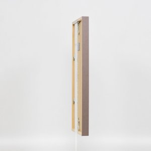Efektní dřevěný rám profil 35 hnědý 25x80 cm normální sklo + distanční rámeček