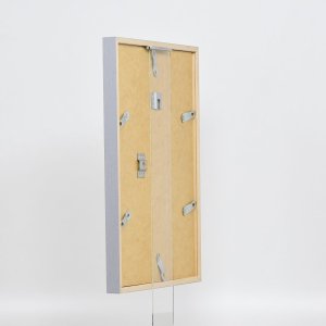 Efektní dřevěný rám profil 35 světle šedý 25x80 cm normální sklo + distanční rámeček