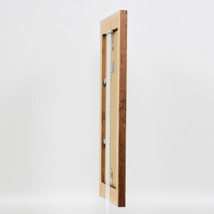 Efektní dřevěný rám 2400 hnědý 25x80 cm normální sklo