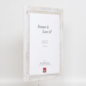 Efektní rám na obrazy z masivního dřeva 2240 bílý 25x80 cm normální sklo