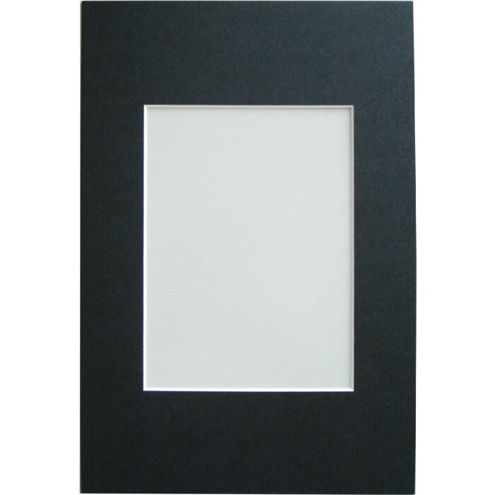 Passe-partout se zkoseným řezem - 20x30 cm - černý