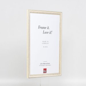 Efektní dřevěný rám profil 38 bílý 25x80 cm muzejní sklo