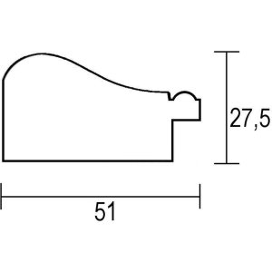 Efektní dřevěný rámový profil 95 černý 25x80 cm antireflexní sklo