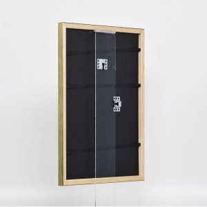 Efektní dřevěný rám profil 2070 muzejní sklo 25x80 cm zlatý