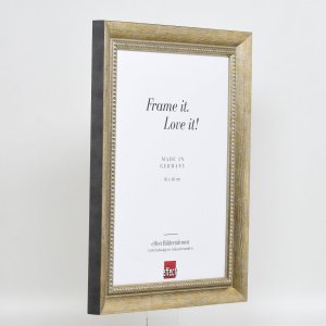 Efektní rám z masivního dřeva profil 28 zlatý 25x80 cm muzejní sklo
