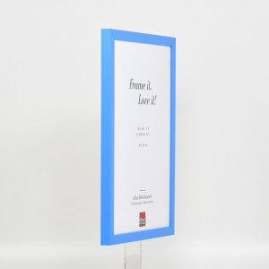 Dřevěný rám Top Cube 27x48 cm modré akrylové sklo