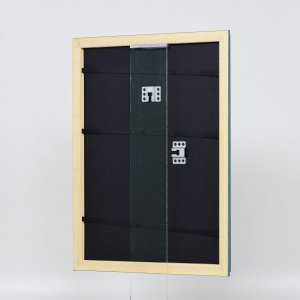 Efektní dřevěný rám profil 21 modrý 28x35 cm antireflexní sklo