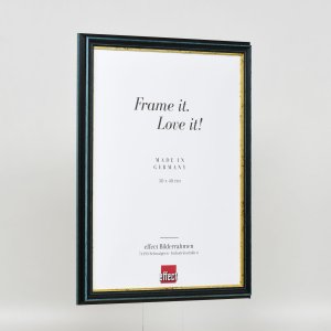 Efektní dřevěný rám profil 21 modrý 28x35 cm antireflexní sklo