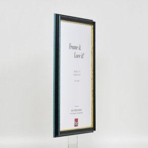 Efektní dřevěný rám profil 21 modrý 28x35 cm antireflexní sklo