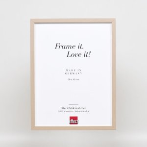 Efektní dřevěný rám profil 35 světle hnědý 28x35 cm normální sklo + distanční rámeček