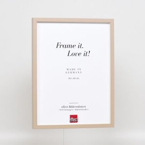 Efektní dřevěný rám profil 35 světle hnědý 28x35 cm normální sklo + distanční rámeček