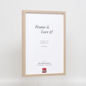 Efektní dřevěný rám profil 35 světle hnědý 28x35 cm normální sklo + distanční rámeček