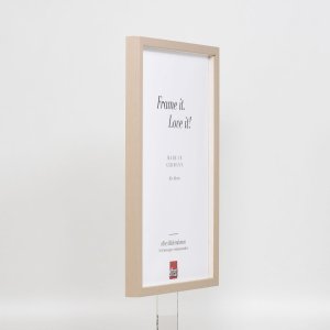 Efektní dřevěný rám profil 35 světle hnědý 28x35 cm normální sklo + distanční rámeček