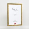Efektní dřevěný rám profil 2070 antireflexní sklo 28x35 cm zlatý