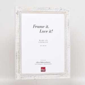 Efektní rám na obrazy z masivního dřeva 2240 bílý 28x35 cm muzejní sklo
