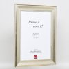 Efektní dřevěný rám profil 95 stříbrný 29,7x42 cm antireflexní sklo
