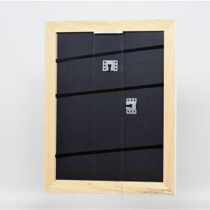 Efektní rám z masivního dřeva profil 30 bílý 30x30 cm čiré sklo