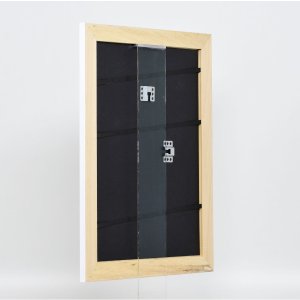 Efektní rám z masivního dřeva profil 30 bílý 30x30 cm čiré sklo