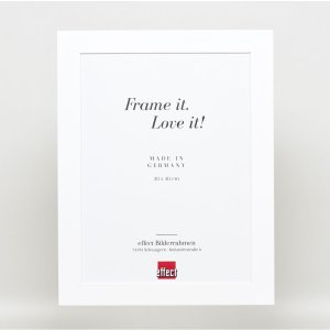 Efektní rám z masivního dřeva profil 30 bílý 30x30 cm čiré sklo