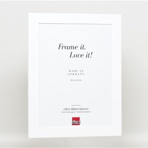 Efektní rám z masivního dřeva profil 30 bílý 30x30 cm čiré sklo