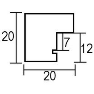 Efektní dřevěný rám profil 33 bílý 30x30 cm antireflexní sklo