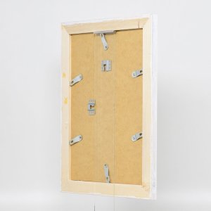 Efektní rám na obrazy z masivního dřeva 2240 bílý 30x30 cm antireflexní sklo