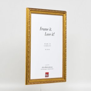 Efekt dřevěný barokní rám profil 37 antické zlato 30x30 cm muzejní sklo