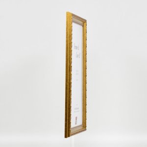 Efekt dřevěný barokní rám profil 37 antické zlato 30x30 cm muzejní sklo