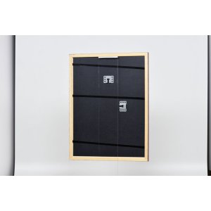 Efektní dřevěný rám profil 38 hnědý 30,5x91,5 cm normální sklo