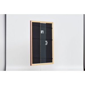 Efektní dřevěný rám profil 38 hnědý 30,5x91,5 cm normální sklo
