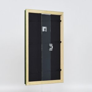 Efektní dřevěný rám profil 21 zelený 30,5x91,5 cm normální sklo