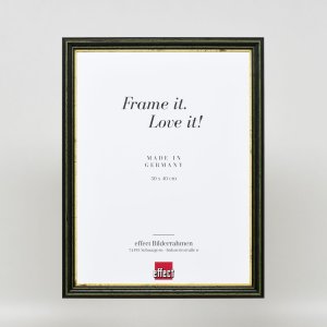 Efektní dřevěný rám profil 21 zelený 30,5x91,5 cm normální sklo