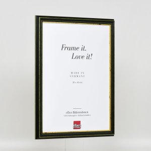 Efektní dřevěný rám profil 21 zelený 30,5x91,5 cm normální sklo