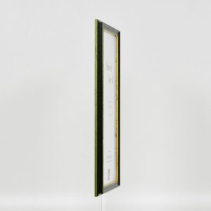 Efektní dřevěný rám profil 21 zelený 30,5x91,5 cm normální sklo